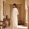 Ivory Floral Embroidered Cotton Kurta Set - Image 5