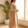 Ivory Floral Embroidered Cotton Kurta Set - Image 2
