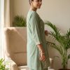 Sage Embroidered Cotton Co-ord Set - Image 2