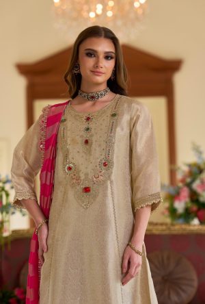 3 Piece Desinger Multi Stone Suit Set