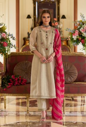 3 Piece Desinger Multi Stone Suit Set